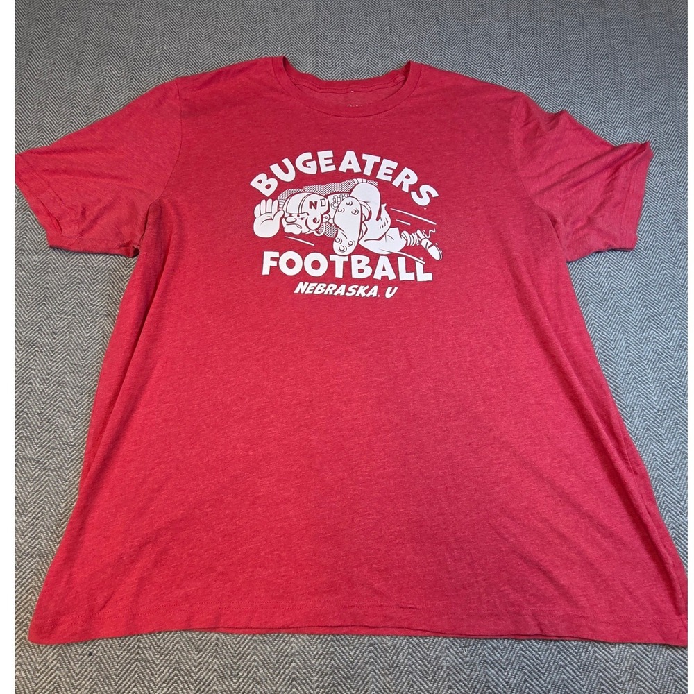 Homefield Nebraska Bugeaters Football T-Shirt Mens 3XL Heather Red Graphic Tee